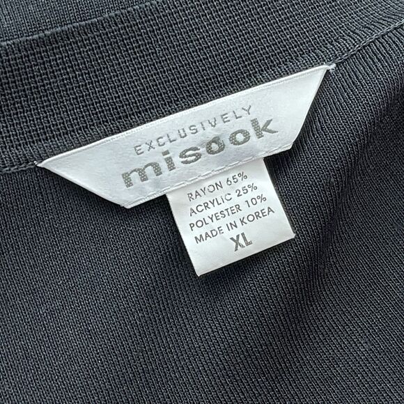 Exclusively Misook Cardigan Top X-Large Black - Picture 7 of 8